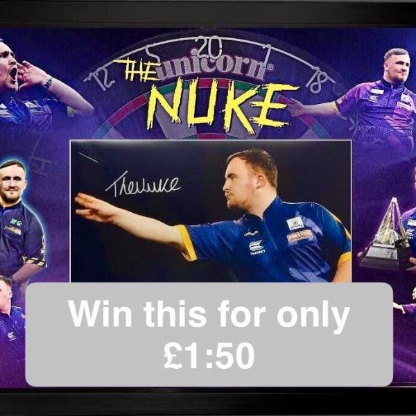 Luke 'The Nuke' Littler - Win this Amazing Signed and Framed Picture along with 224 Instant win prizes